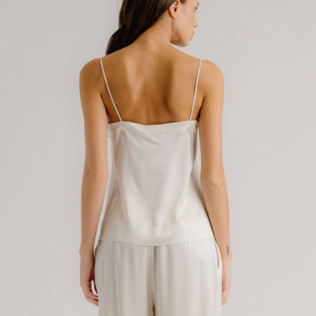 Haya Lace Trim Square Neck Cami Gardenia
