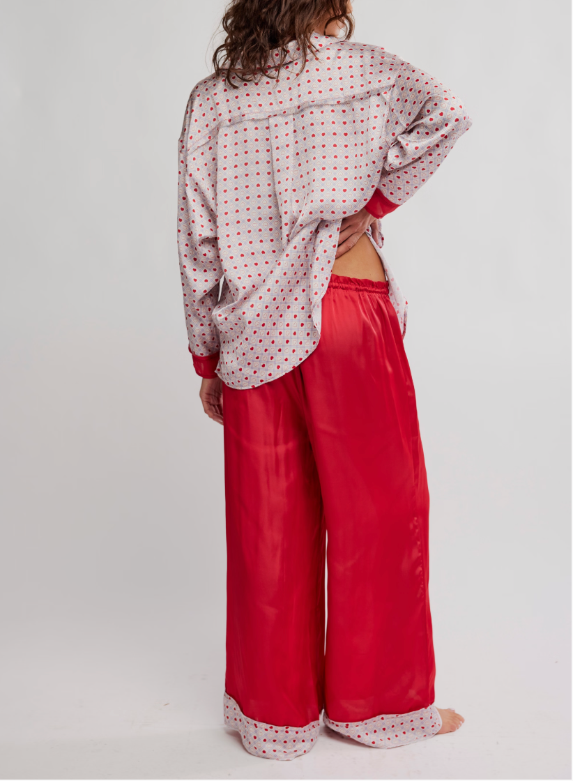 Dreamy Days PJ Set Heart Print