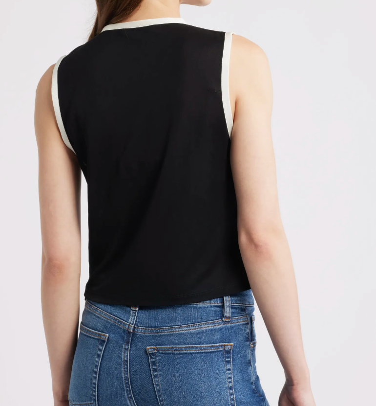 The Keyhole Tie Tank Black Multi