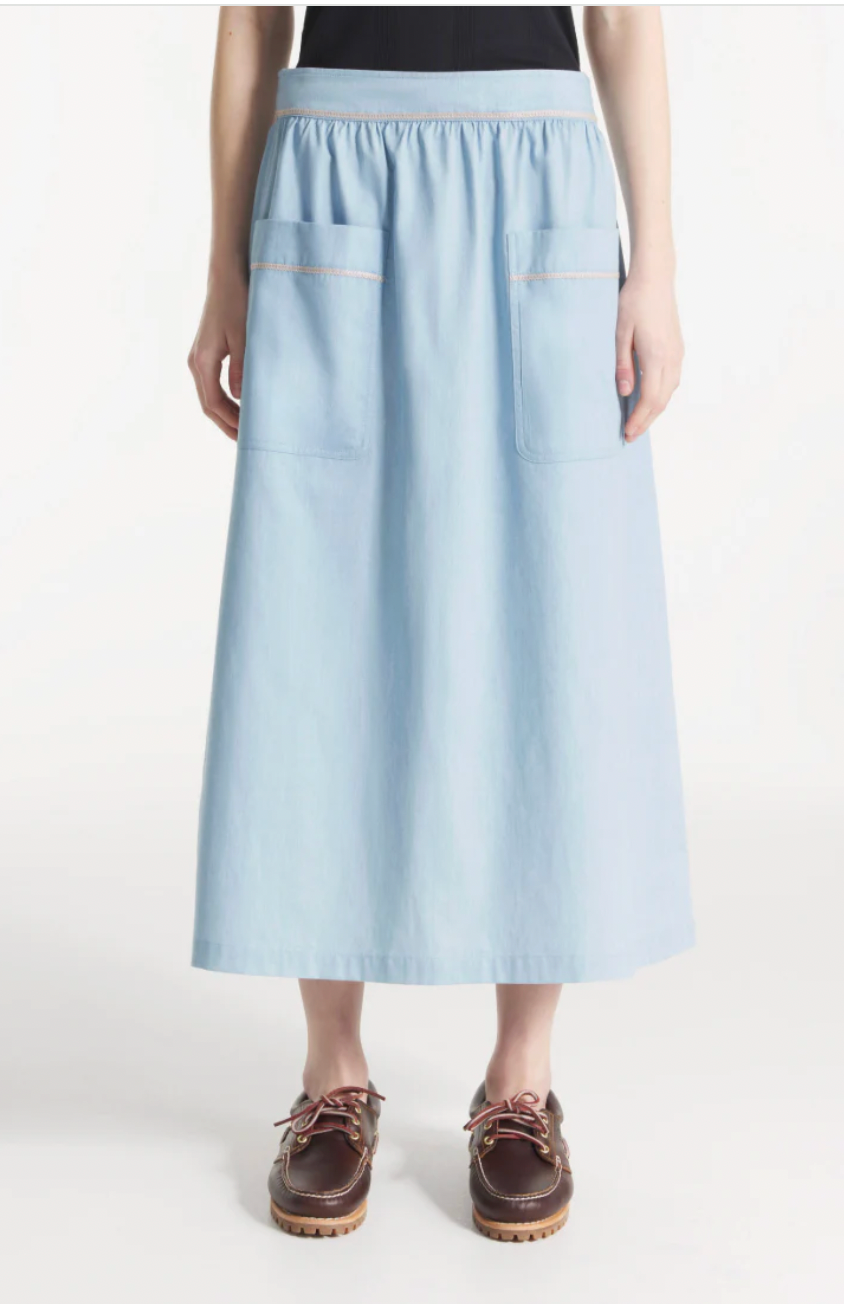 Justa Pleated Skirt Blue