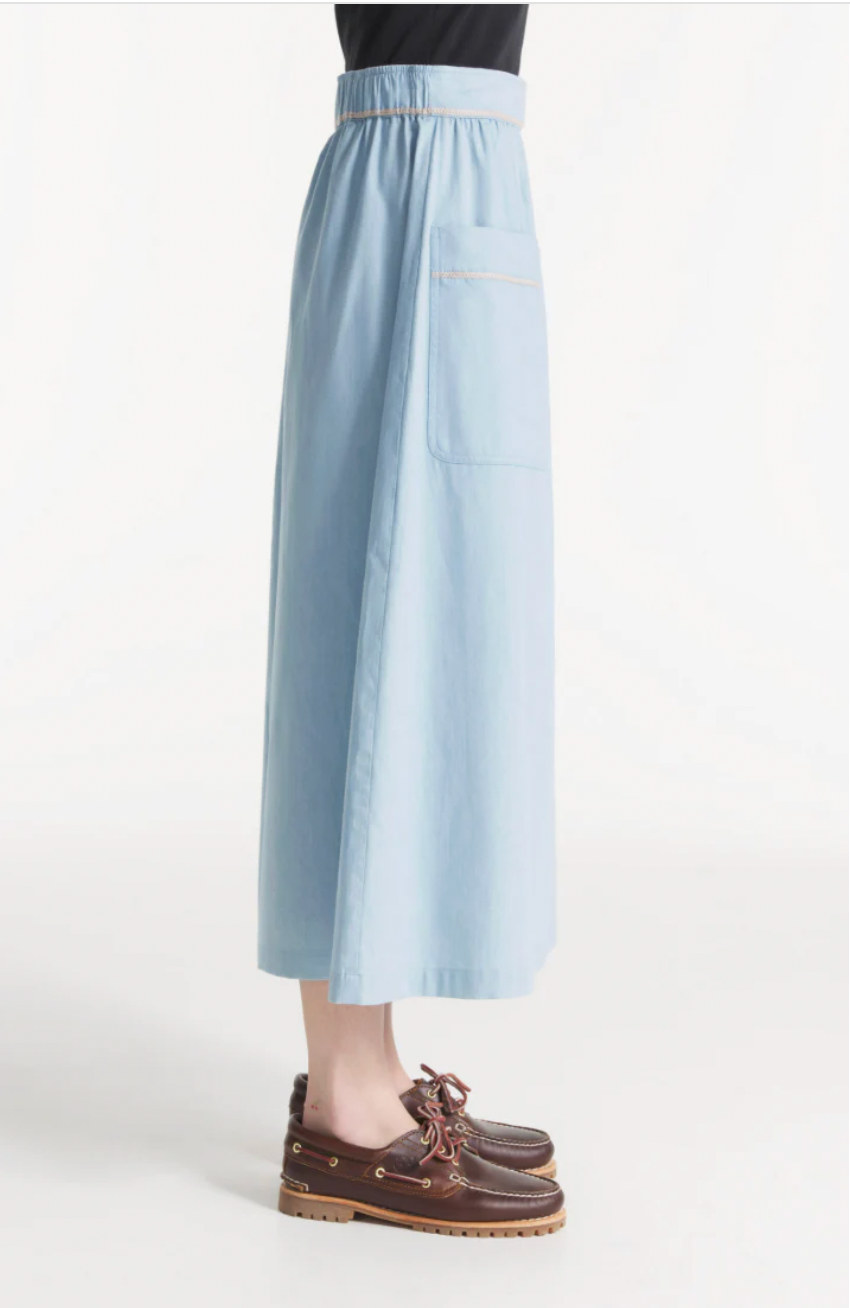 Justa Pleated Skirt Blue
