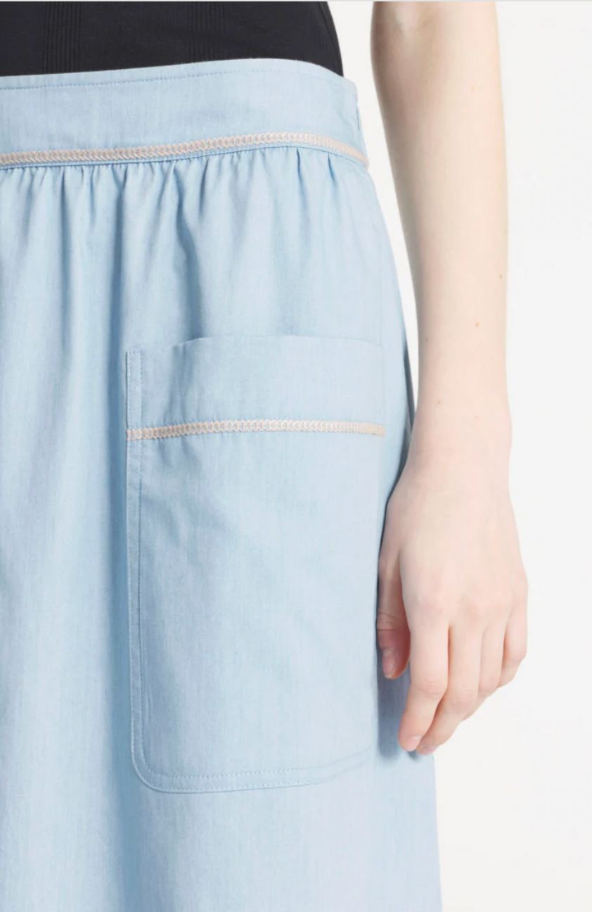 Justa Pleated Skirt Blue