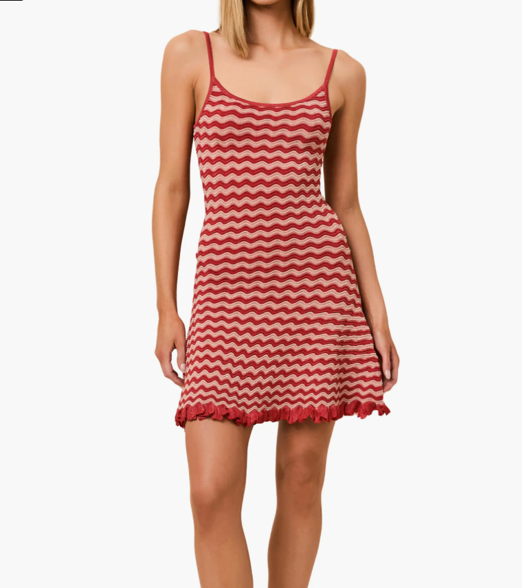 The Talia Dress Rooftop Red