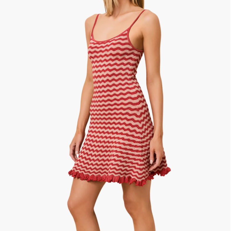 The Talia Dress Rooftop Red