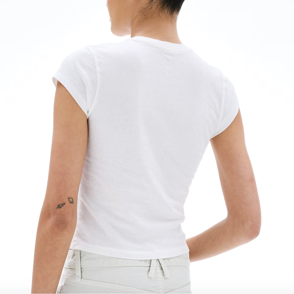 Cap Sleeve Tee Natural White