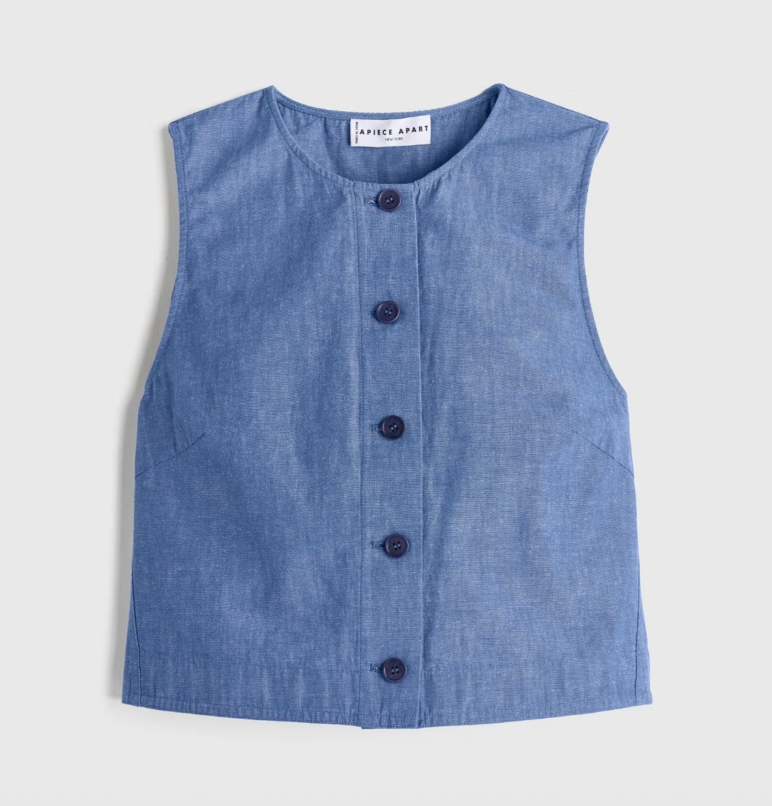 Godet Tank Chambray