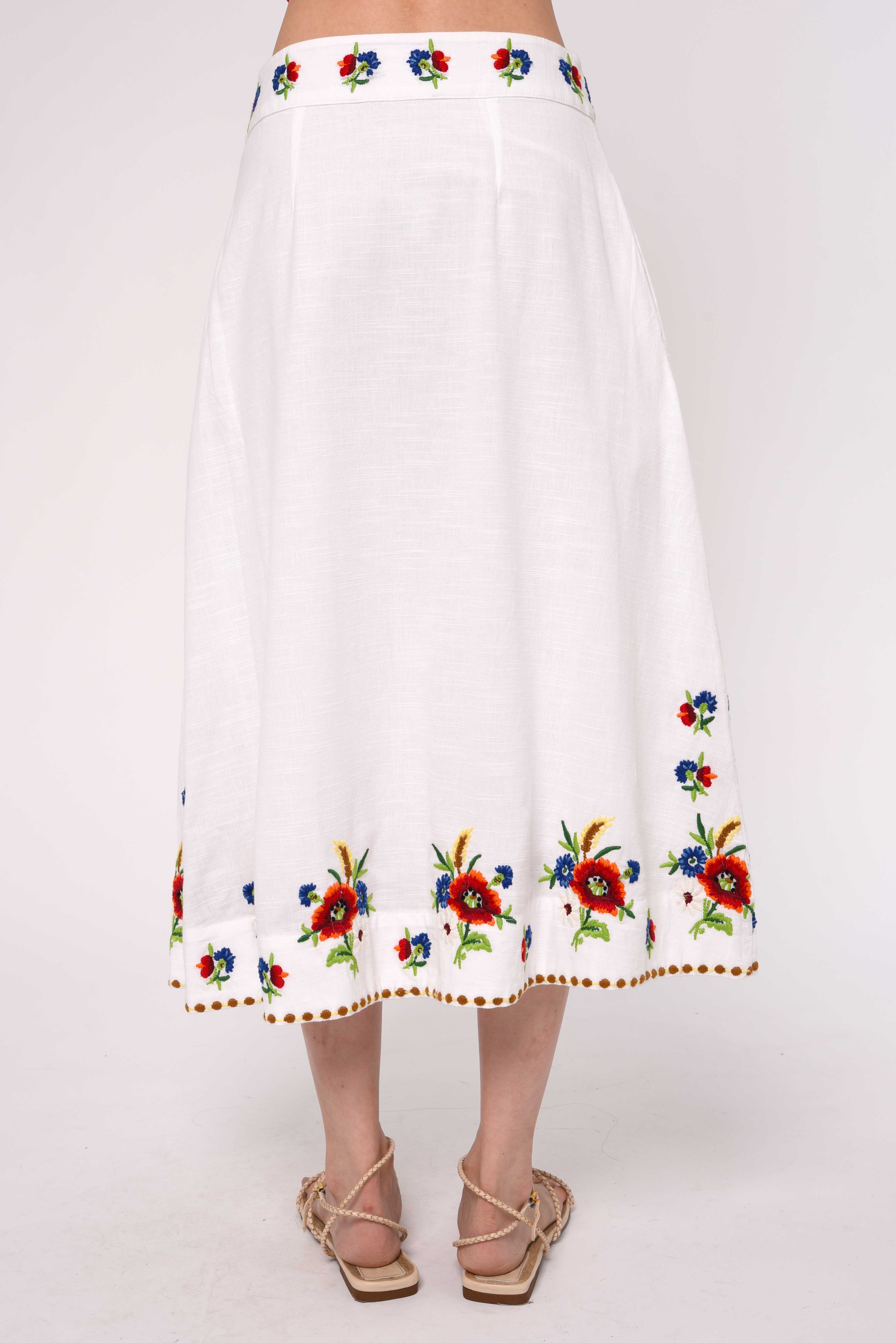 Berri Midi Skirt May Morris Emb