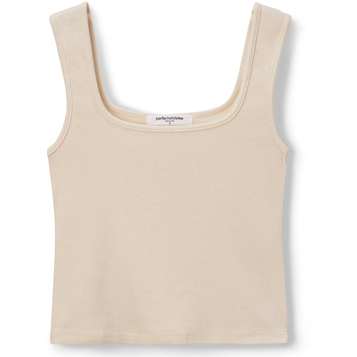 Kaitlyn Lux Rib Tank Sugar