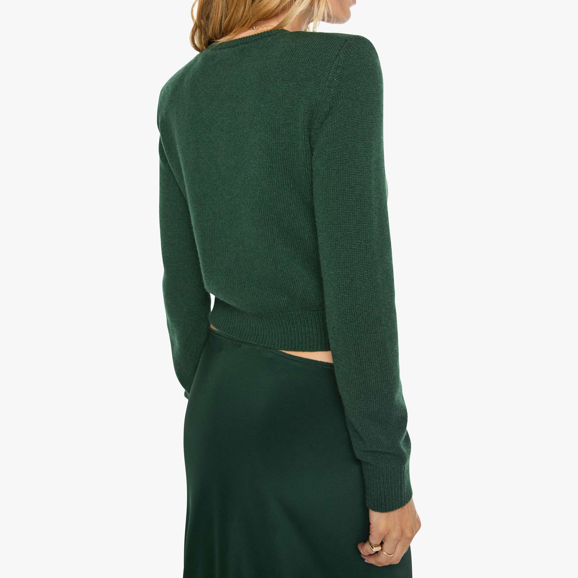 Emilia Shoulder Pad Cardigan Hunter Green