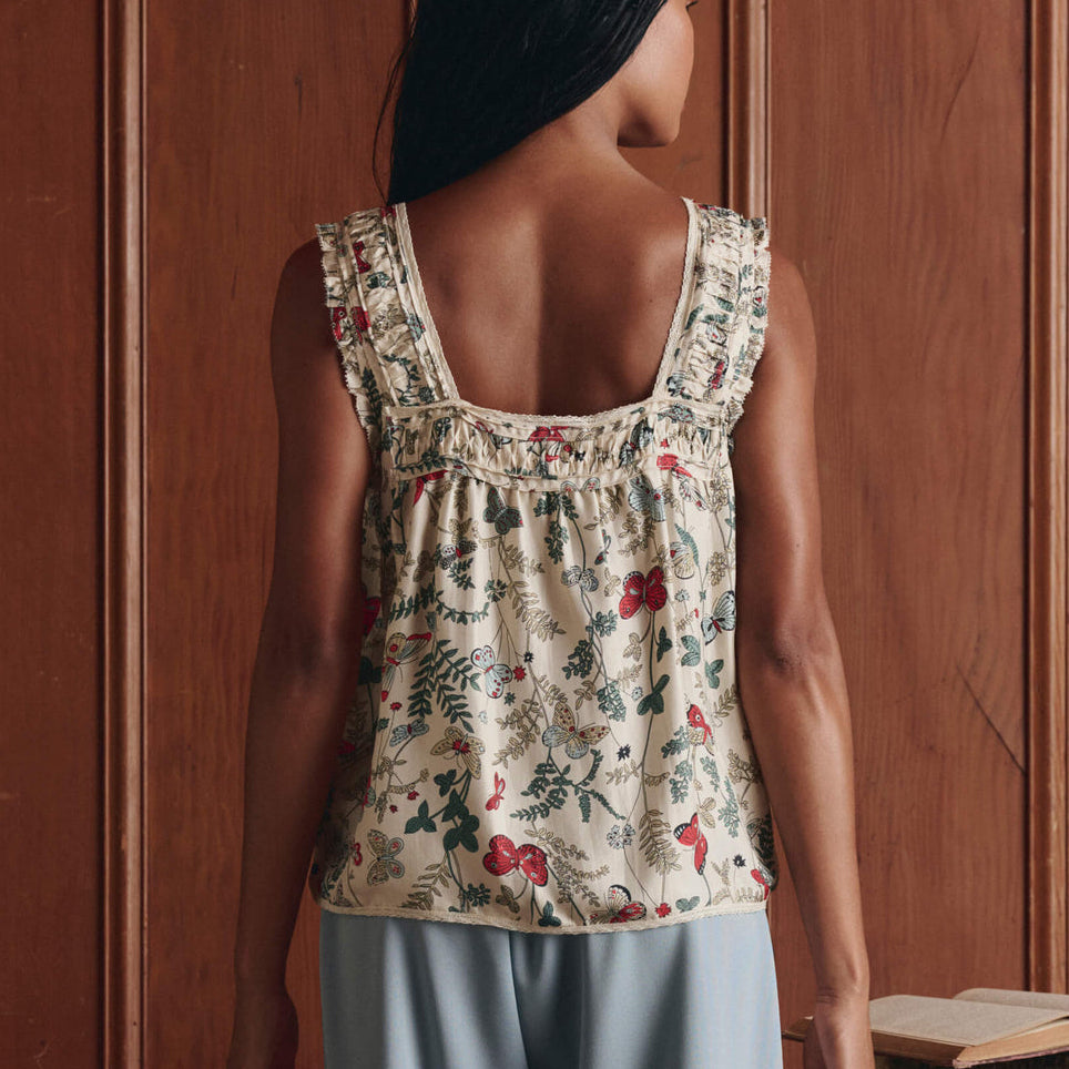 The Victorian Pleat Tank Floating Butterfly