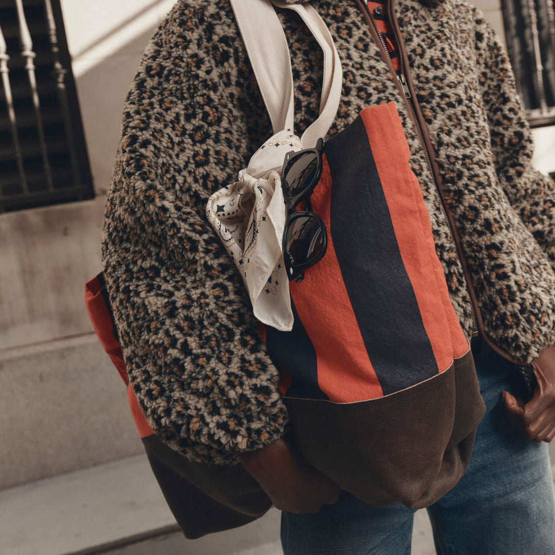 The Stripe Tote Hot Red Prep Stripe