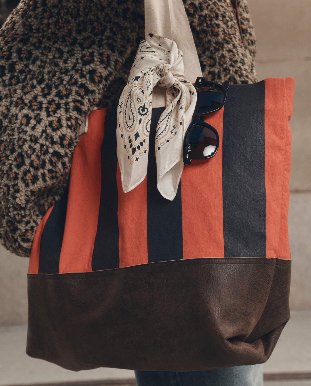 The Stripe Tote Hot Red Prep Stripe