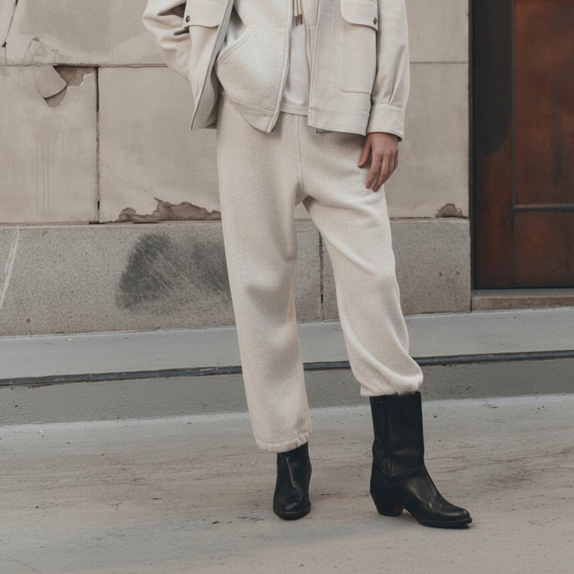 The Fleece Sport Sweatpant Washed White