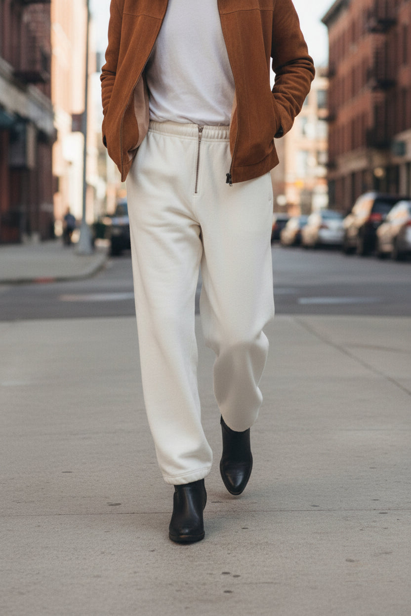 The Fleece Sport Sweatpant Washed White