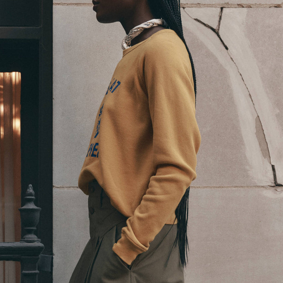 The Fleece Rookie Sweatshirt Growling Panther Mustard