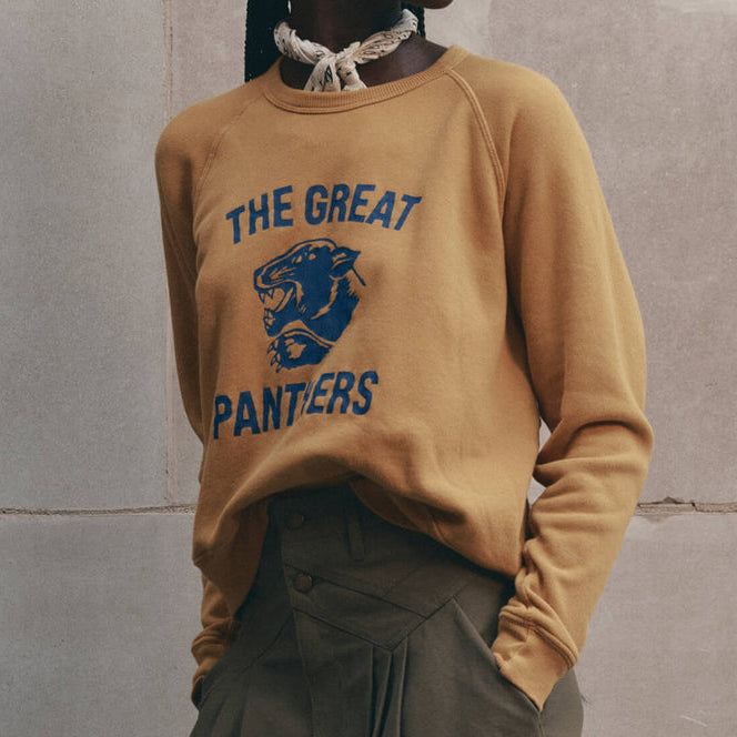 The Fleece Rookie Sweatshirt Growling Panther Mustard