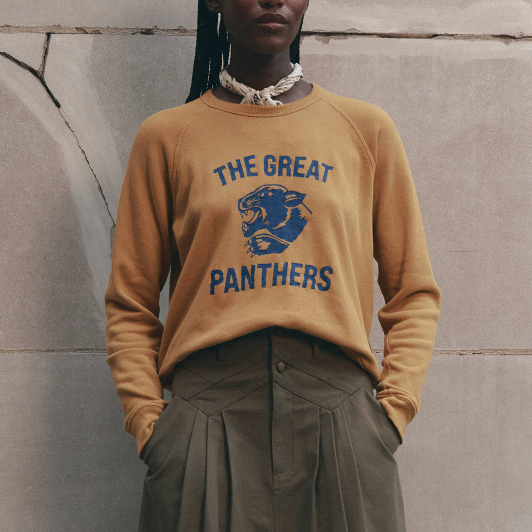 The Fleece Rookie Sweatshirt Growling Panther Mustard