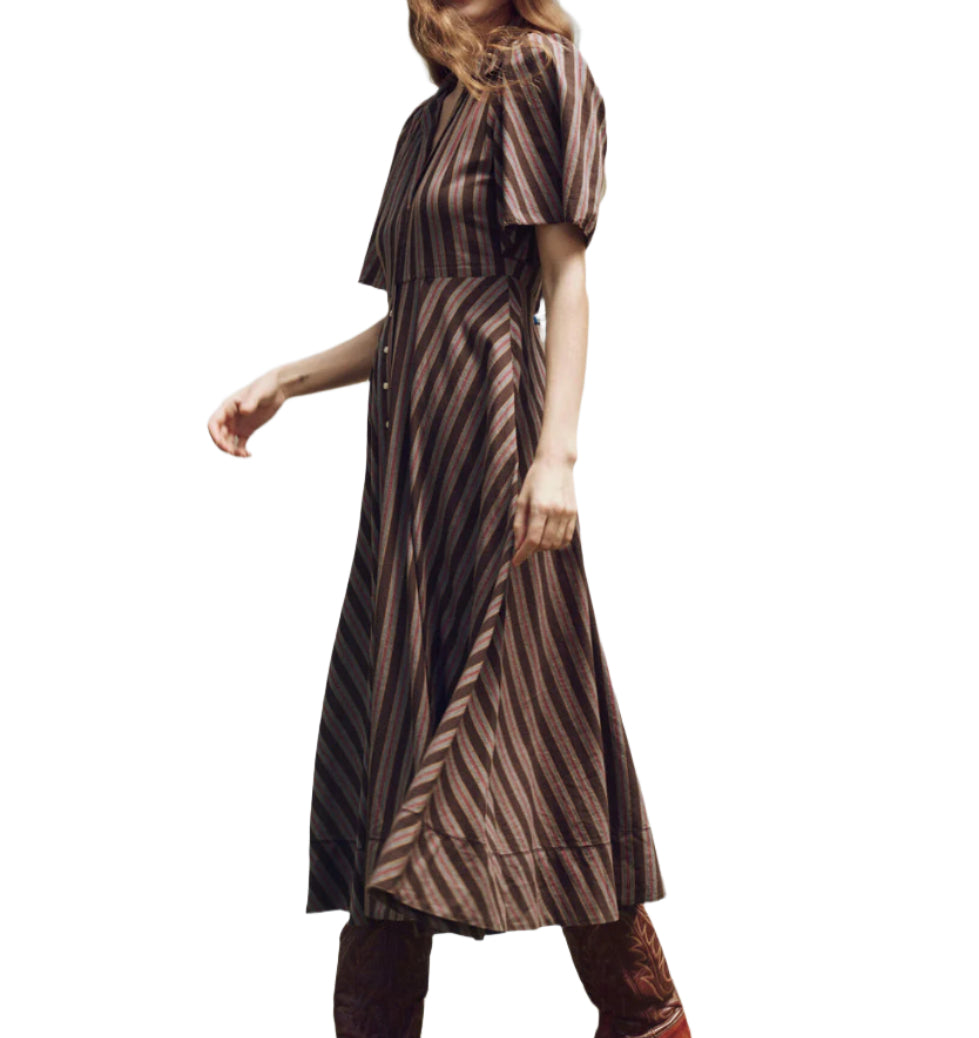 The Bridge Dress Black Frontier Stripe