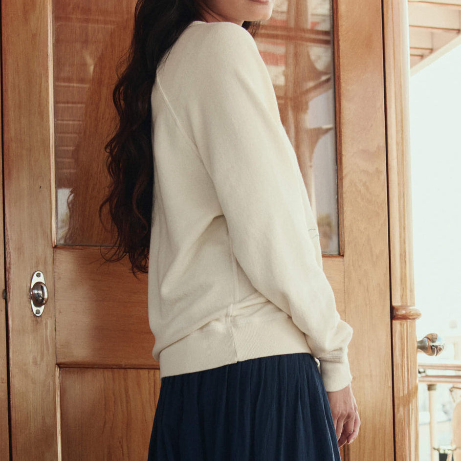 The College Sweatshirt Sailing Boat Washed White