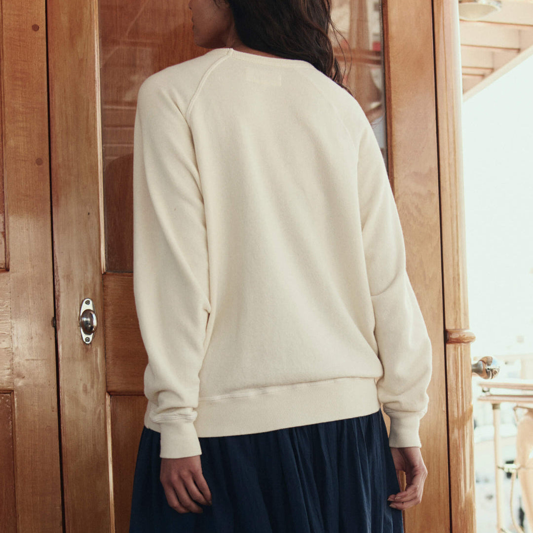 The College Sweatshirt Sailing Boat Washed White