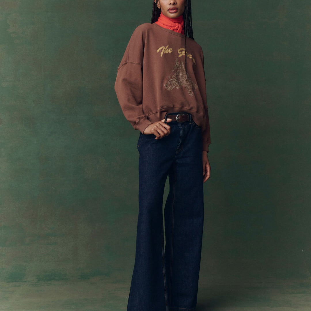 The Teammate Sweatshirt Horse Emb Umber