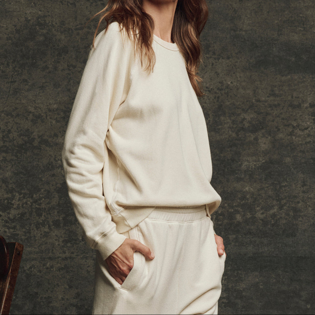 The Fleece Rookie Sweatshirt Washed White