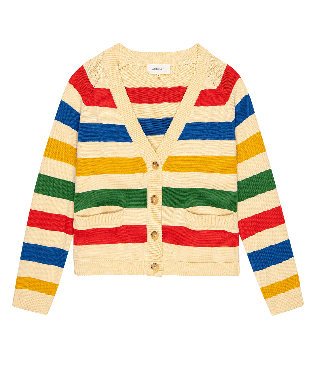 The Varsity Cardigan Multi Range Stripe