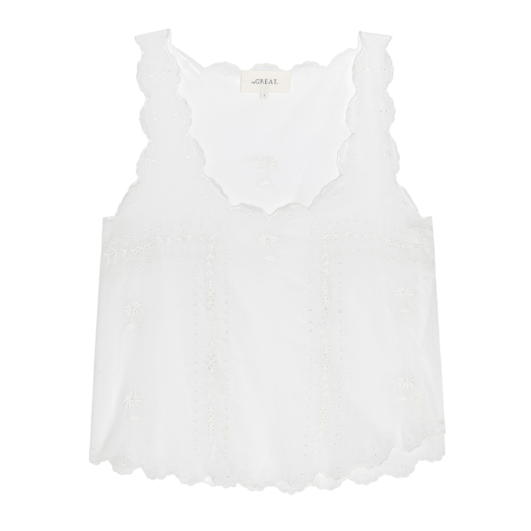 The Eyelet Tank White