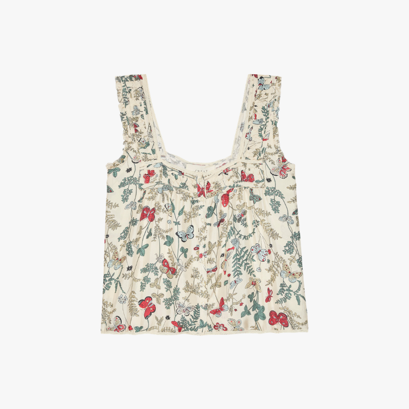 The Victorian Pleat Tank Floating Butterfly