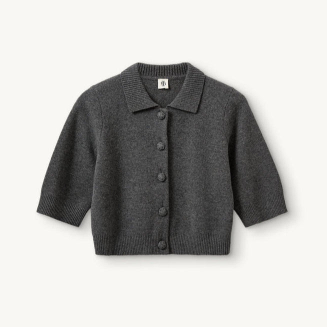 Como Short Cardigan Grey Melange