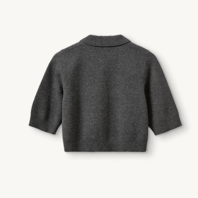 Como Short Cardigan Grey Melange