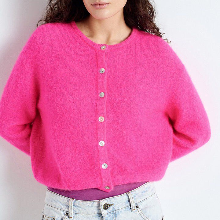 Vitow Cardigan Rose Fluo