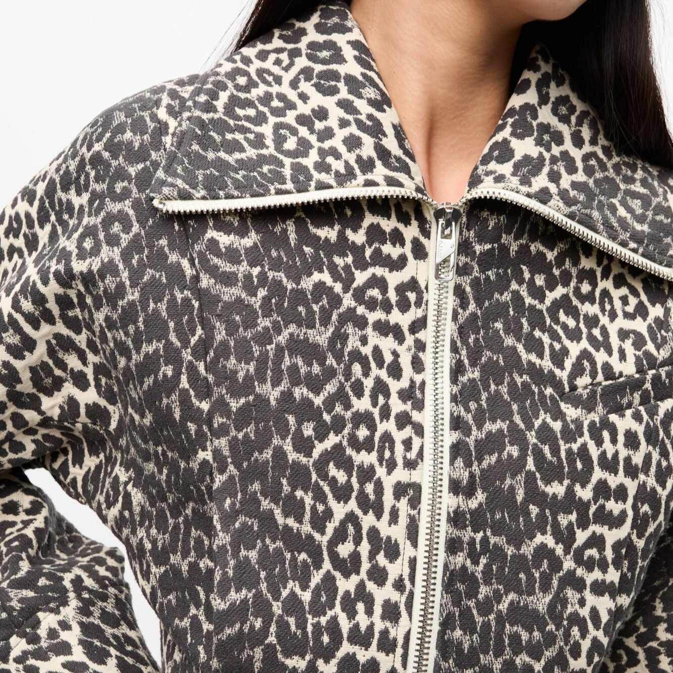 Curve Sleeve S/S Jacket Leopard