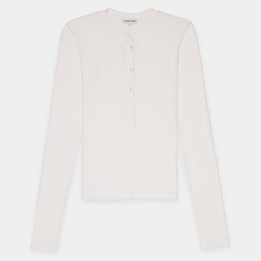 Verona L/S Henley White