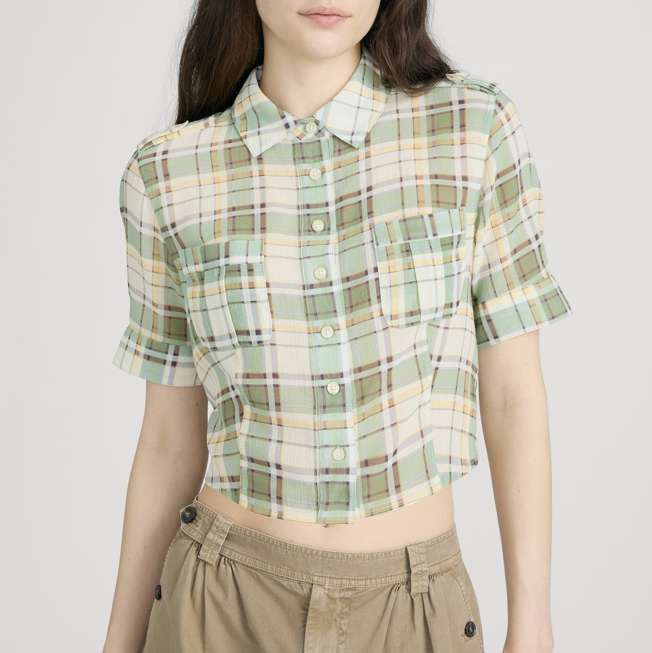 The Utility Shirt Jade Green Plaid