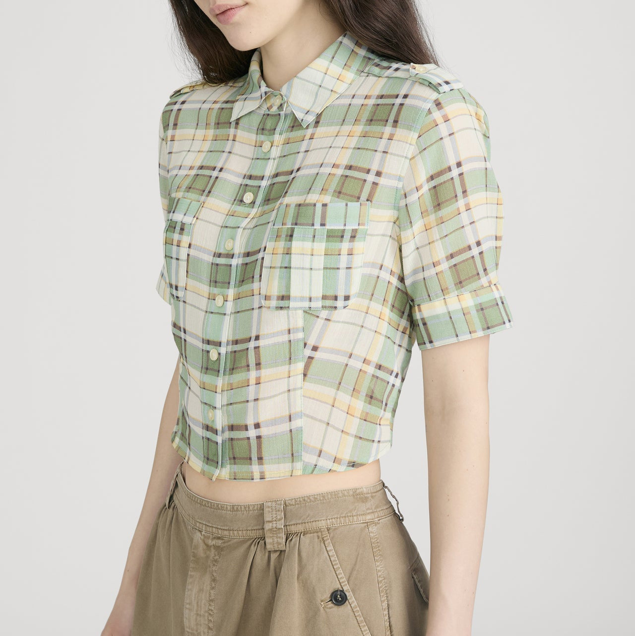 The Utility Shirt Jade Green Plaid