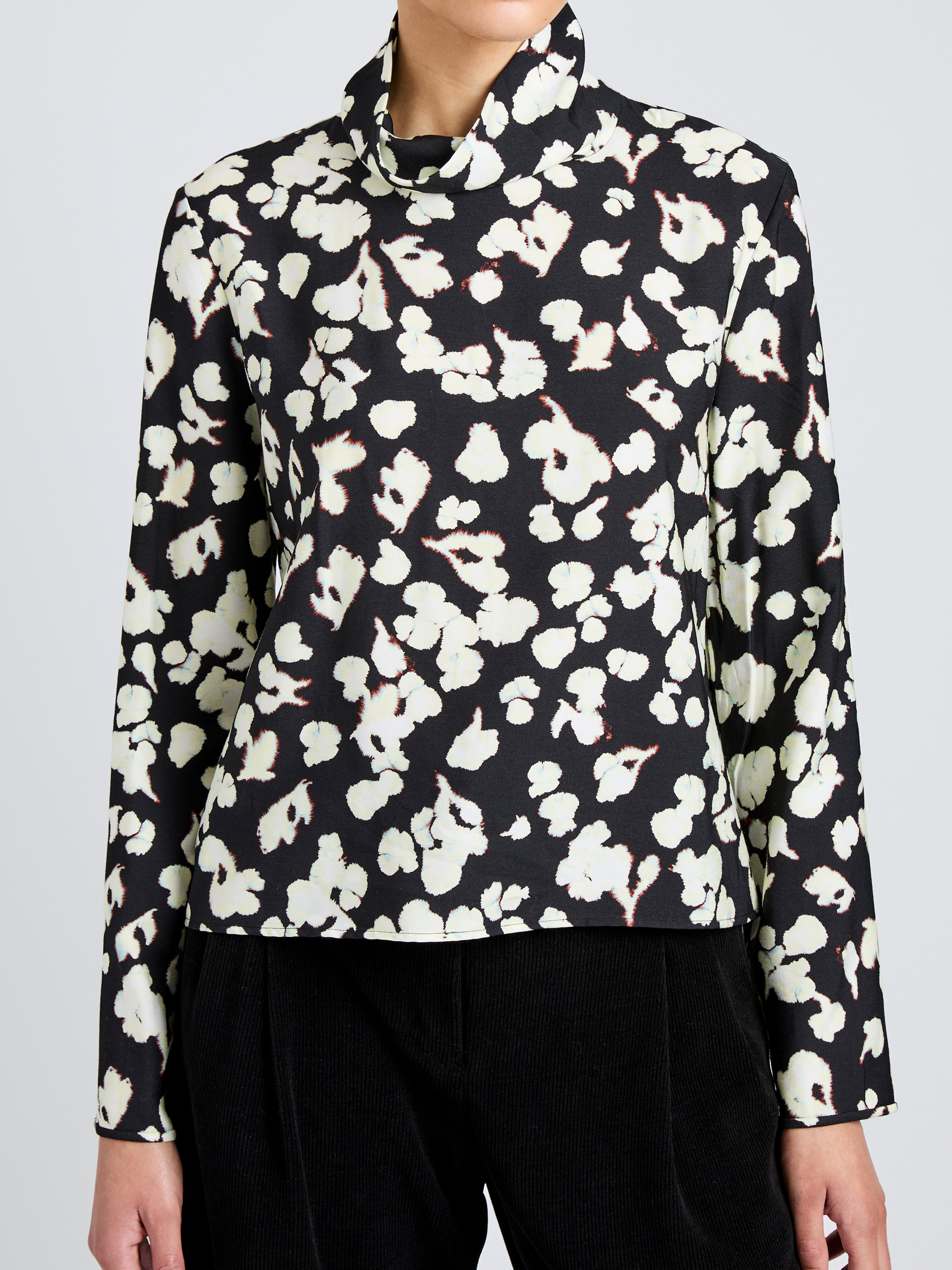 Ansel Top Black Floral