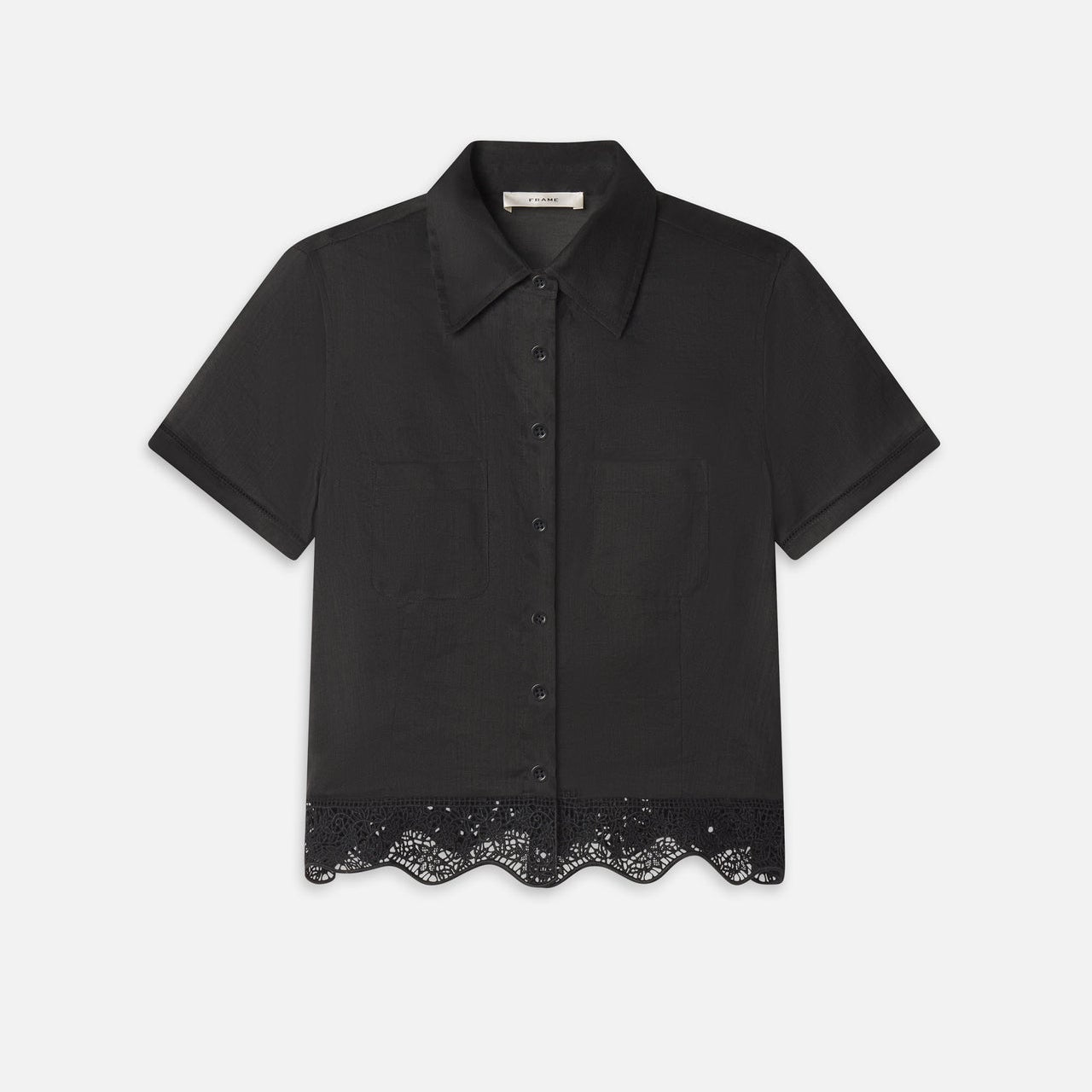 The Embroidered Seaside Shirt Black
