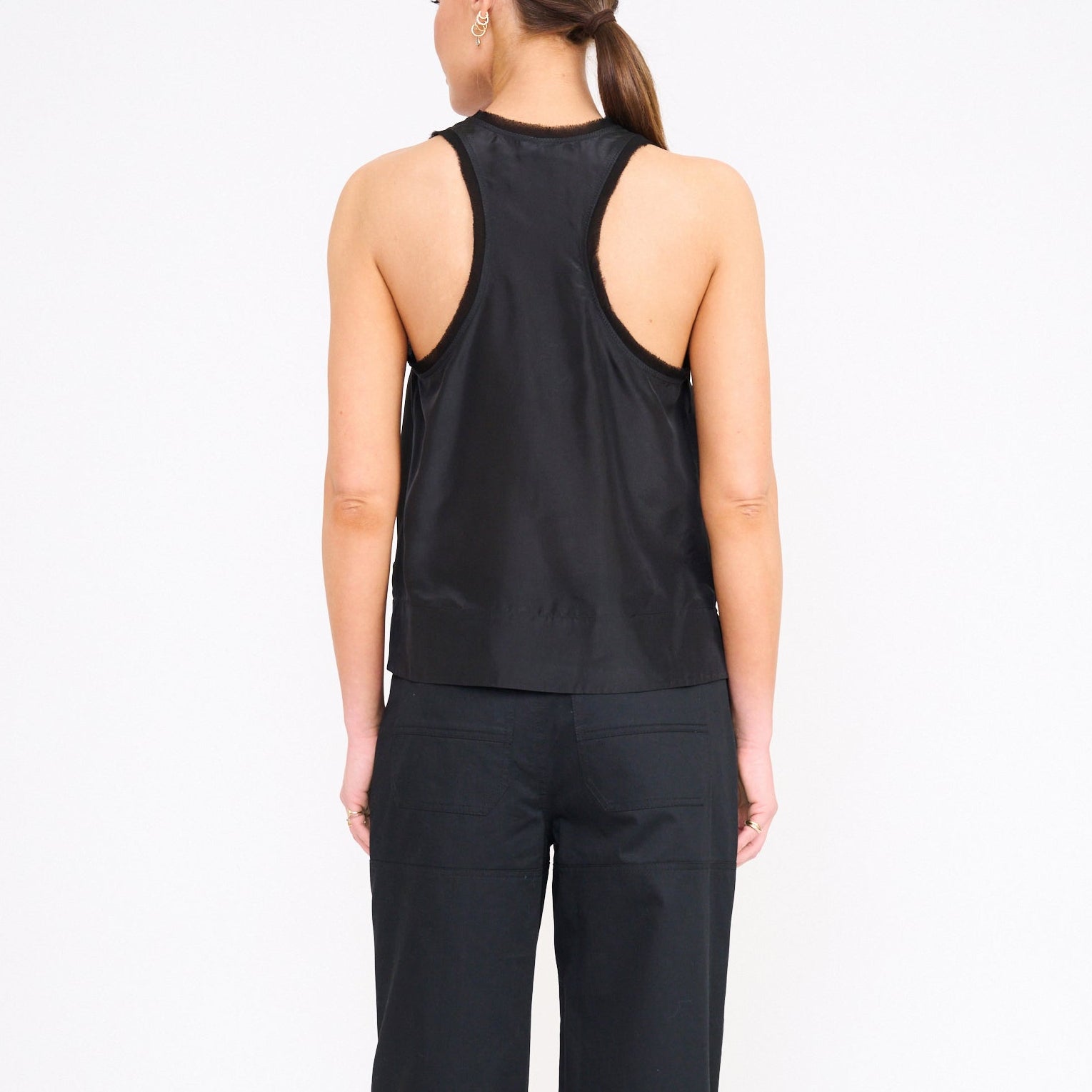Lynelle Silk Tank Black