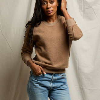 Ziggy Shrunken Crew Sweatshirt Mocha