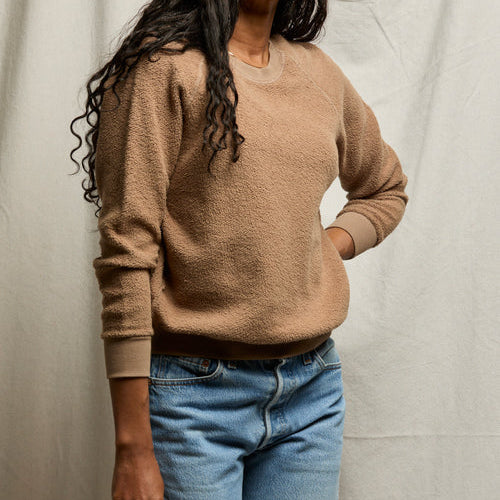 Ziggy Shrunken Crew Sweatshirt Mocha
