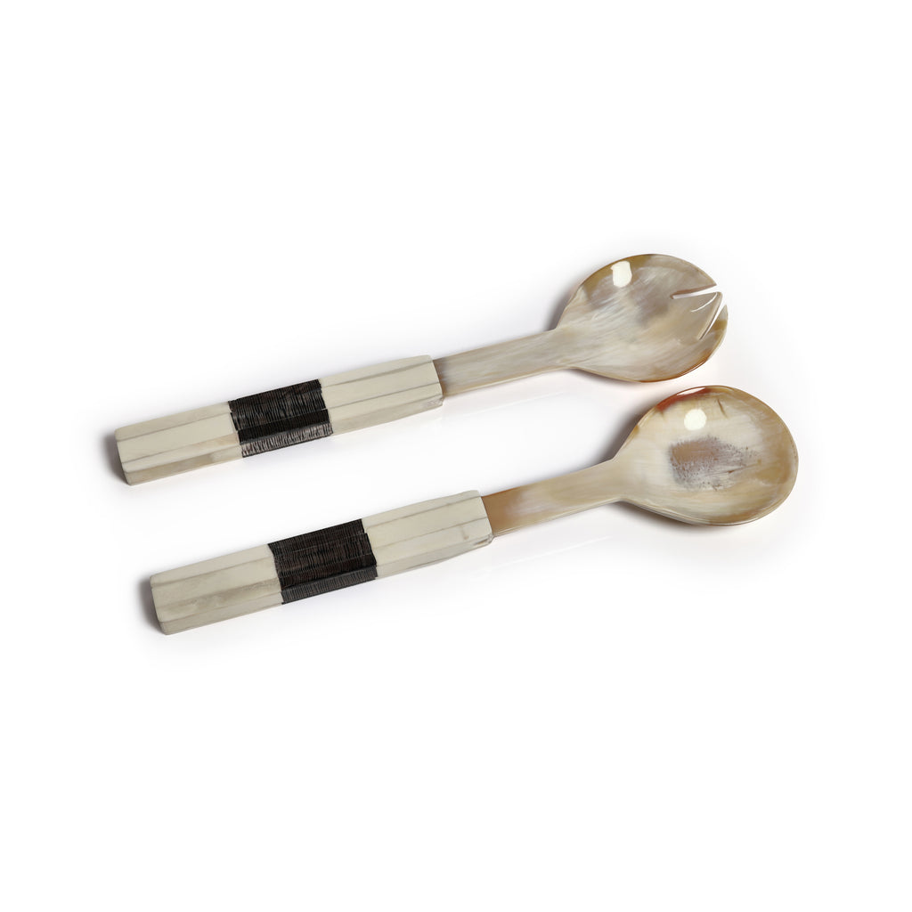 Variegated Horn W/ Bone Etched Handle