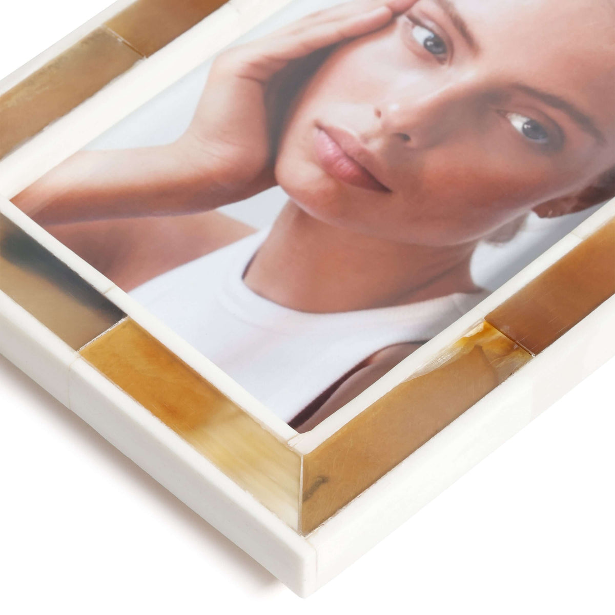 Haven Brown Horn White Bone Fram 4x6