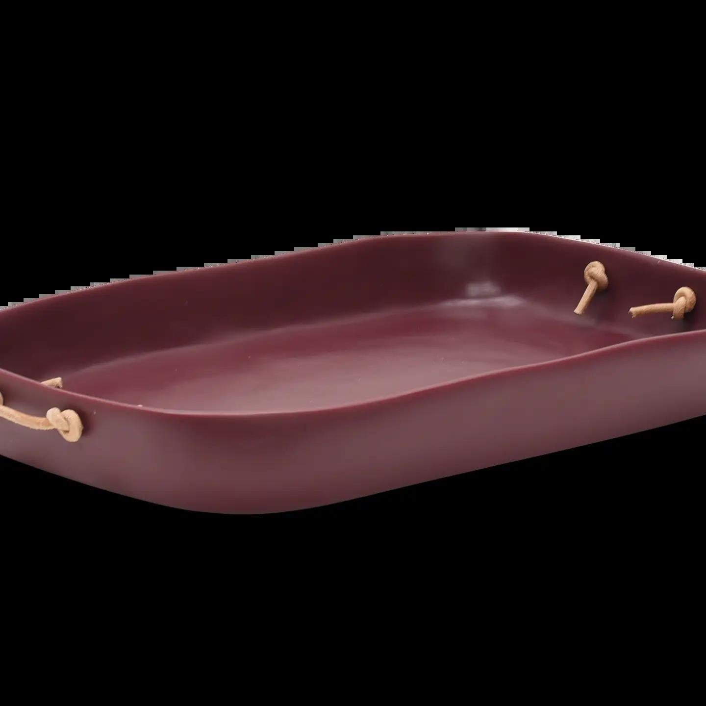 Cuadrado Extra Large Tray Oxblood