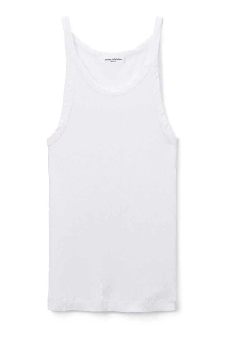 Annie Recycled Ribbed Tank White