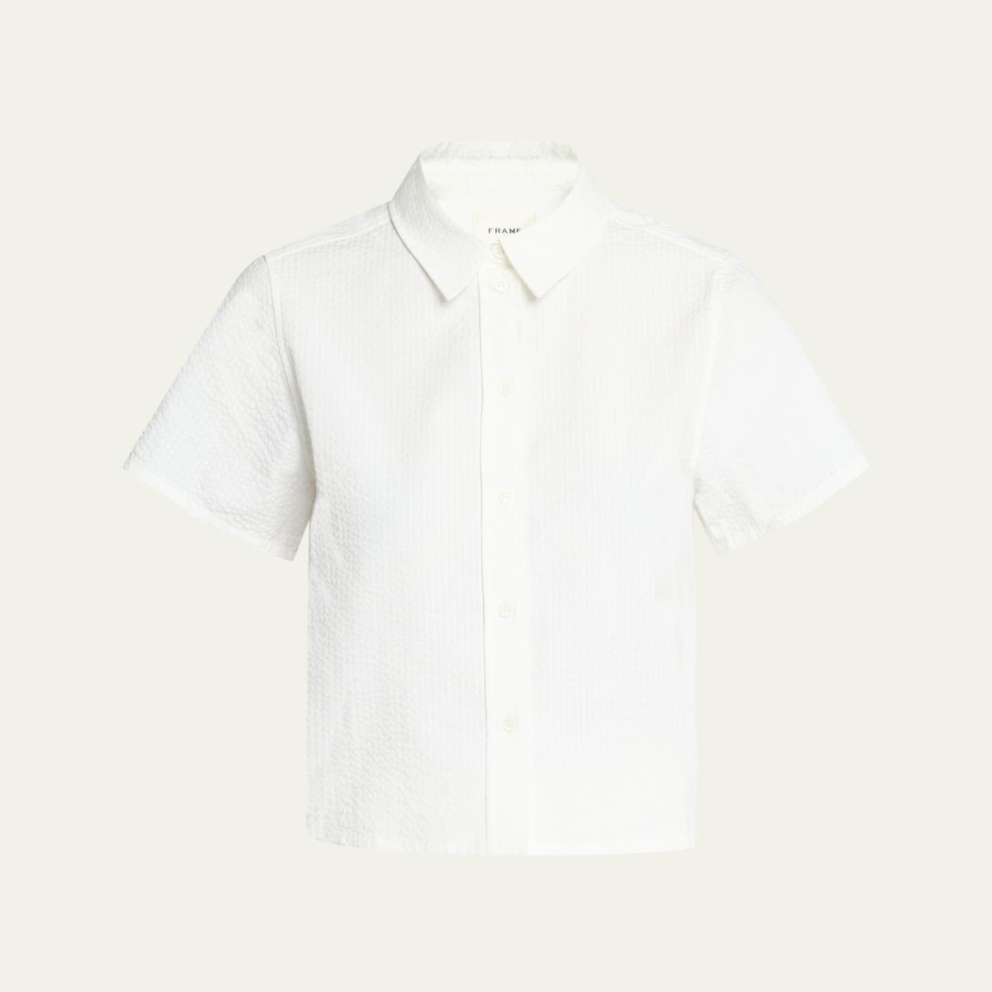The Seersucker Top White