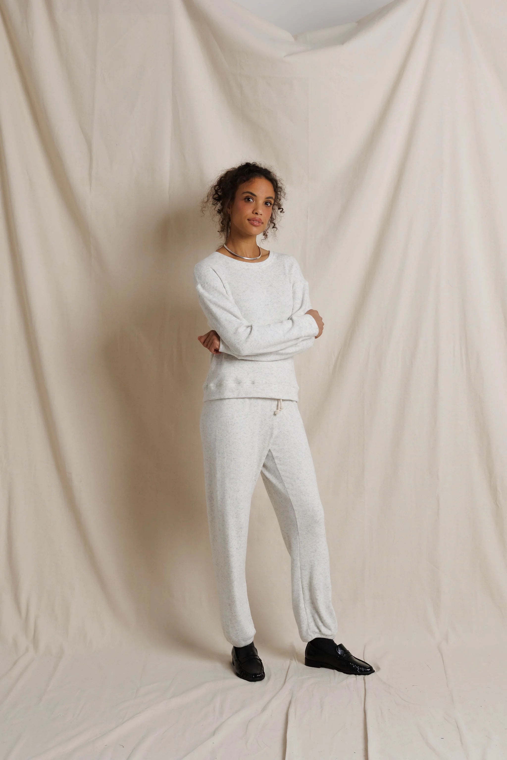 Brynn Brushed Cotton Sweatpant Ash