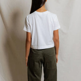 Cher Ringspun Cotton Tee White