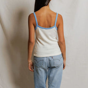 Cherry Cotton Ringer Bright Ivory/Pacific