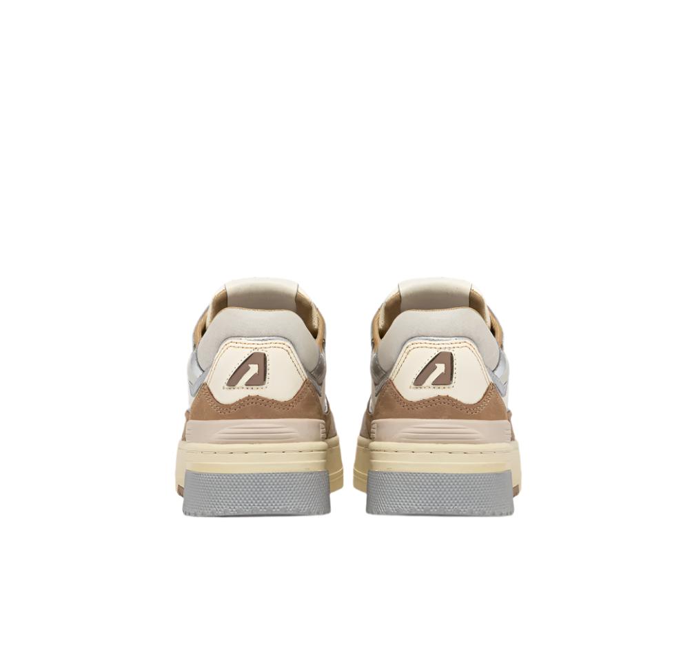 CLC Low Sneakers - Beige + Silver Nubuck